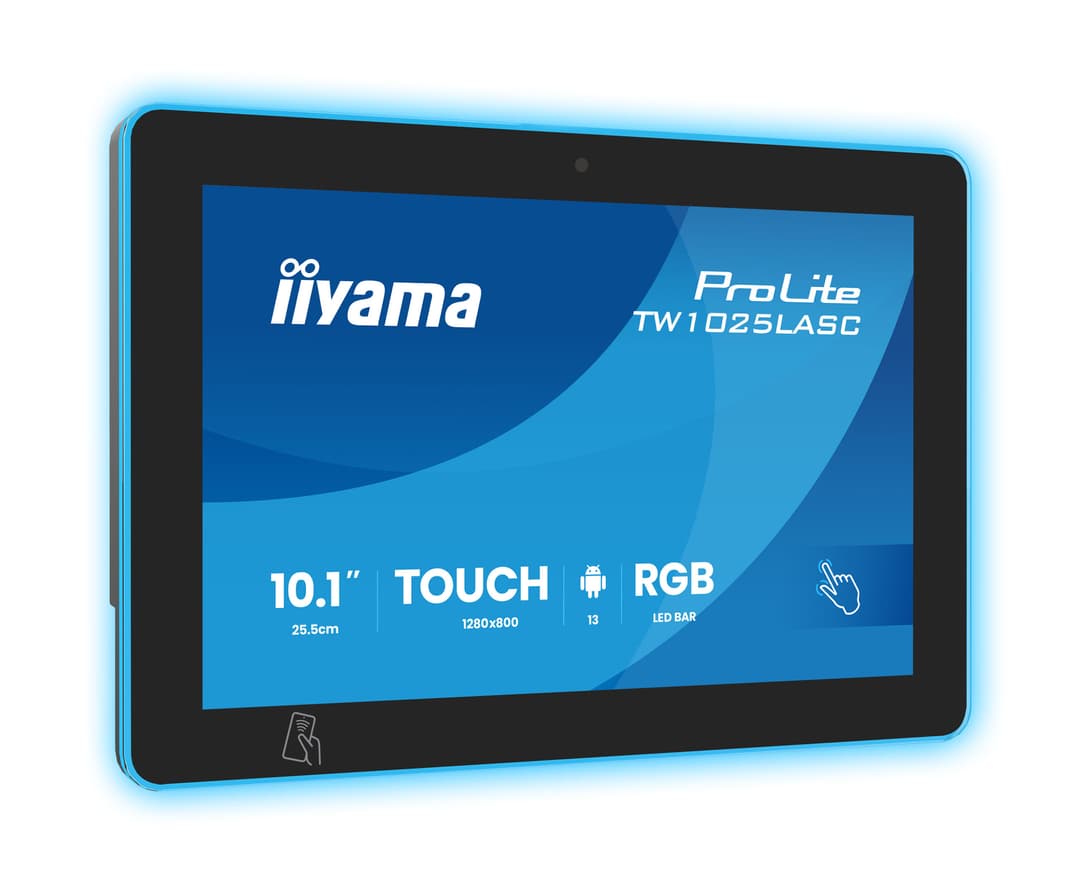 iiyama ProLite TW1025LASC-B3PNR 10.1 inç Android NFC/RFID Dokunmatik Panel PC - NFC/RFID ve LED durum bildirimiyle daha anlaşılır kullanım