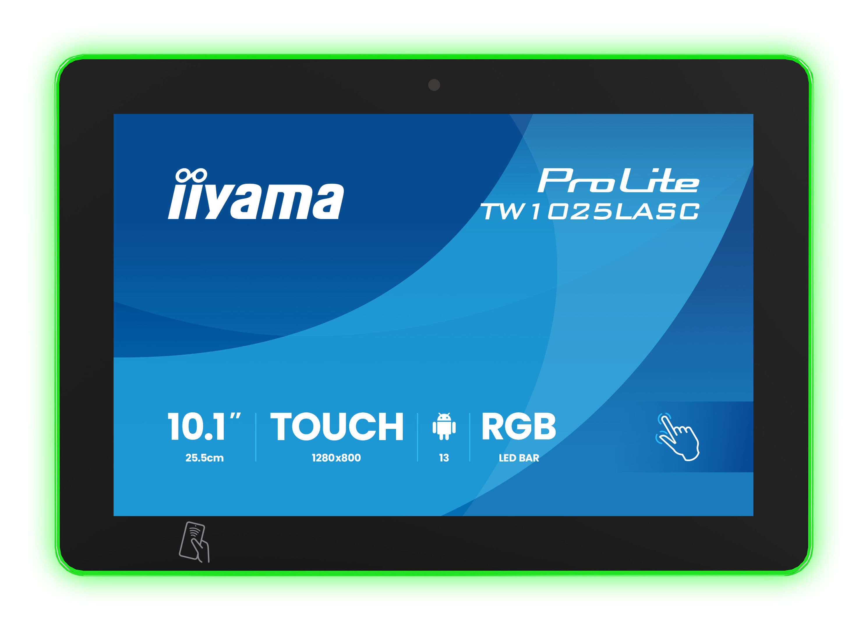 iiyama tw1025lasc b3pnr 10 led on green ürün görseli