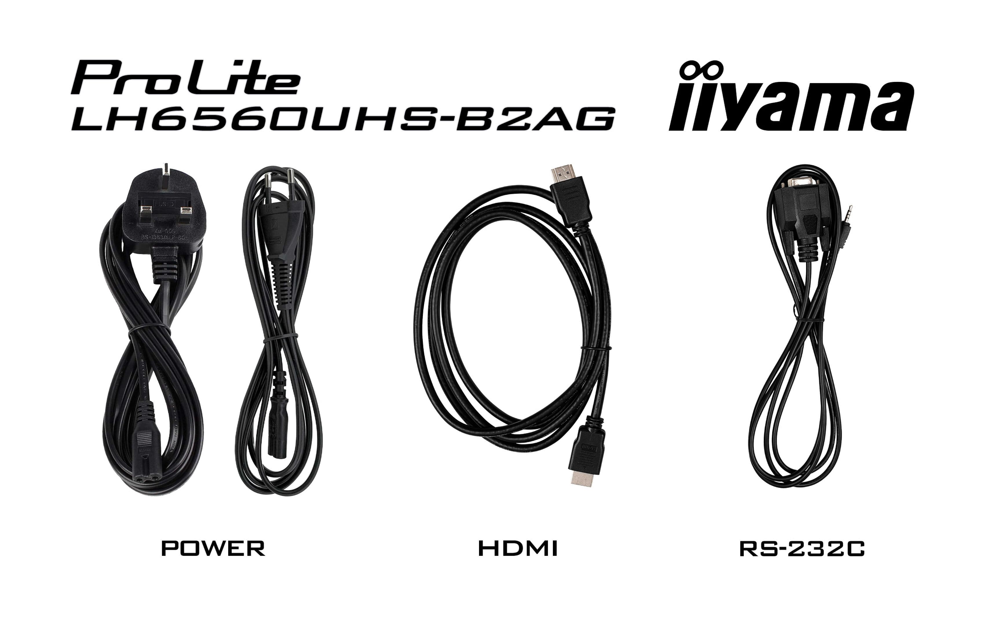 iiyama lh6560uhs b2ag cables ürün görseli