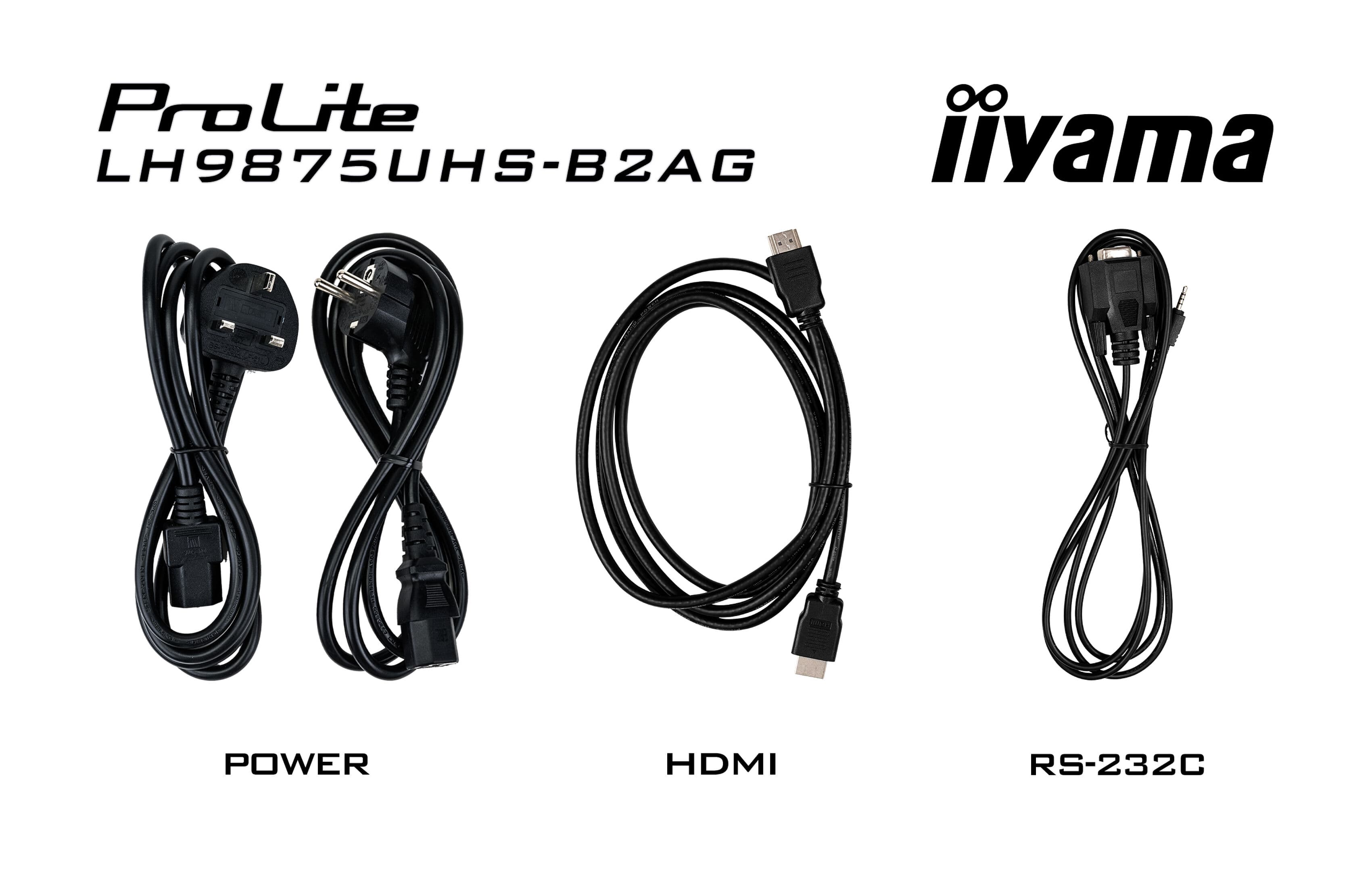 iiyama lh9875uhs b2ag cables ürün görseli