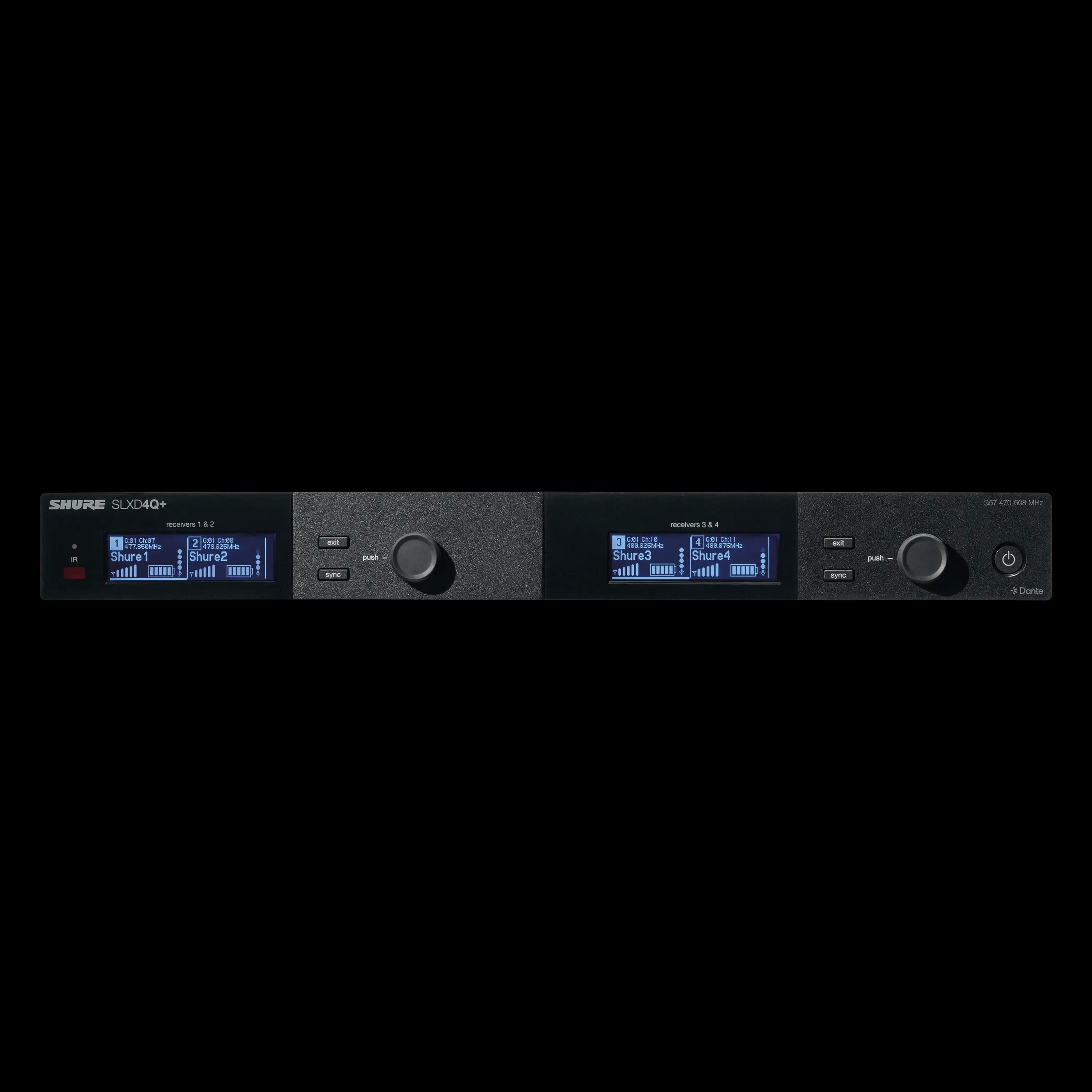 SHURE SLXD124Q+ Alıcı, Dante + Bodypack + El Verici + Yaka Mikrofonu Paketiyle birlikte - Görsel 2